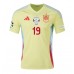 Maillot de foot Espagne Lamine Yamal #19 Extérieur vêtements Europe 2024 Manches Courtes